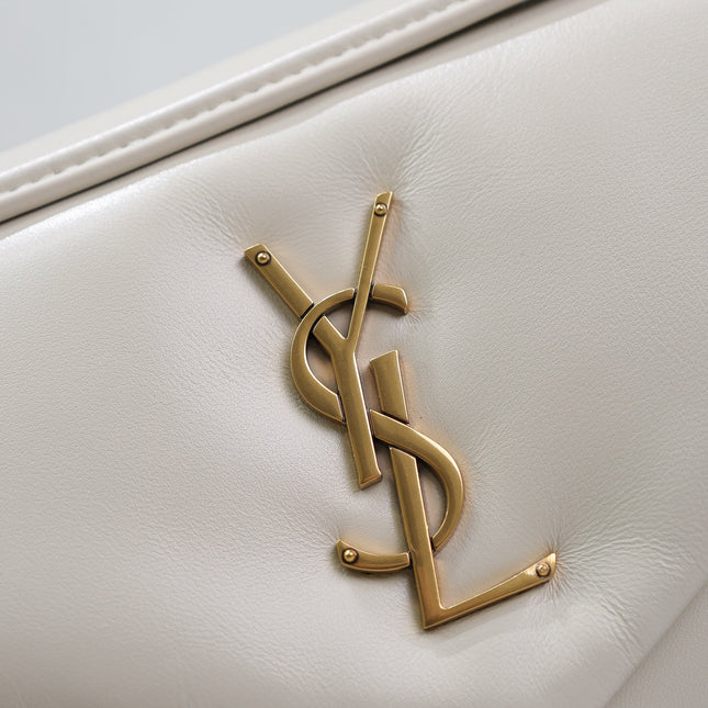 YSL 25S CALYPSO HANDBAG 26 IN IVORY LAMBSKIN GOLD HARDWRE