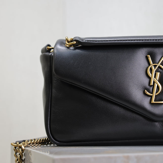 YSL 25S CALYPSO HANDBAG 26 IN BLACK LAMBSKIN GOLD HARDWRE