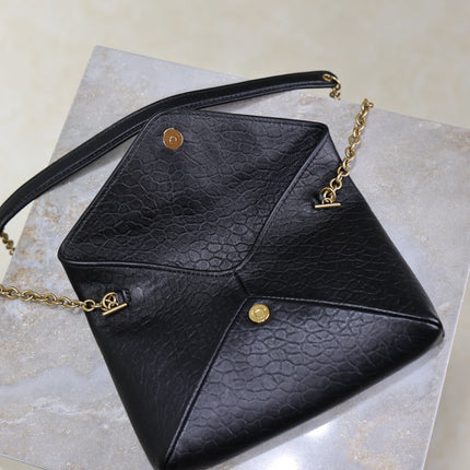 YSL 25S CALYPSO MINI 19 IN BLACK LAMBSKIN GOLD HARDWRE