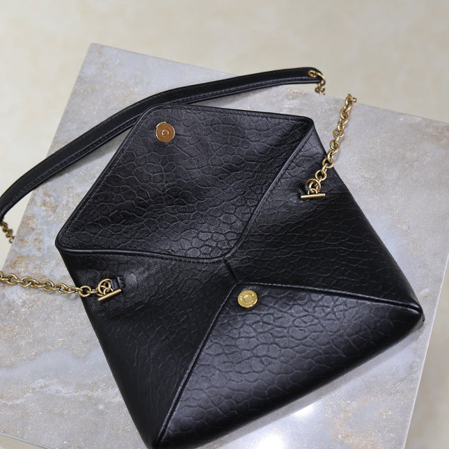 YSL 25S CALYPSO MINI 19 IN BLACK LAMBSKIN GOLD HARDWRE