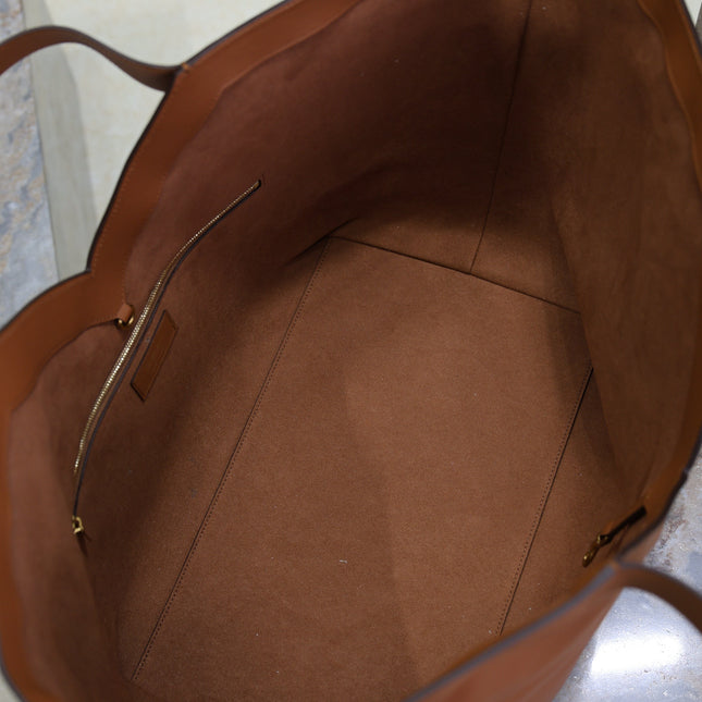 YSL 25S Y TOTE 50 IN CARAMEL CALFSKIN GOLD HARDWRE