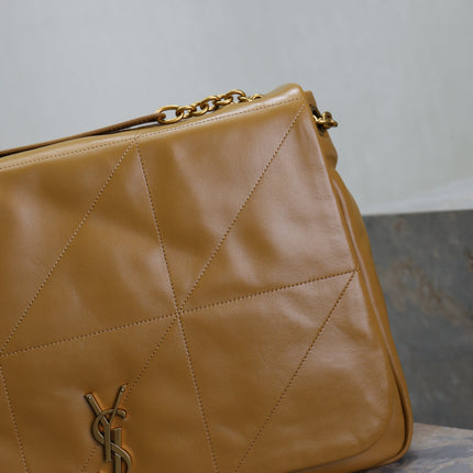 YSL 25S LARGE JAMIE 43 IN DARK GOLDENROD LAMBSKIN GOLD HARDWRE
