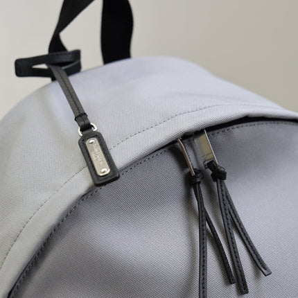YSL 25S CITY BACKPACK 38 IN SLATE GRAY CANVAS AND CALFSKIN