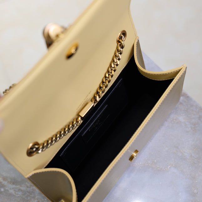YSL 25S KATE TASSEL 20 IN GOLD METALLIC CALFSKIN GOLD HARDWRE