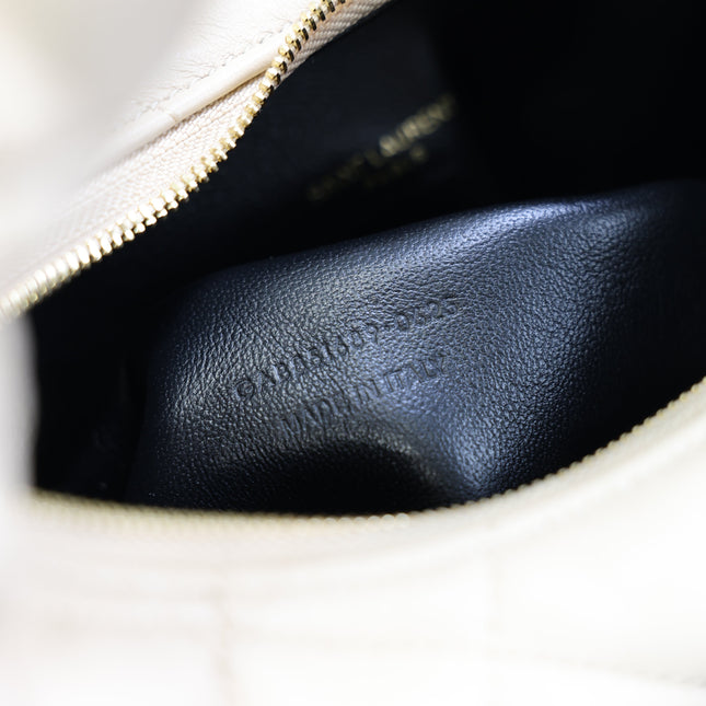 YSL 25S ICARINO 17 IN BEIGE QUILTED CALFSKIN GOLD HARDWRE