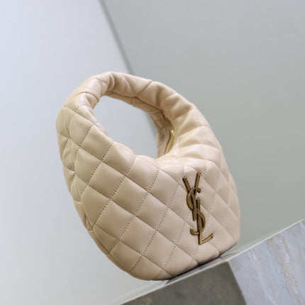 YSL 25S ICARINO 17 IN BEIGE QUILTED CALFSKIN GOLD HARDWRE