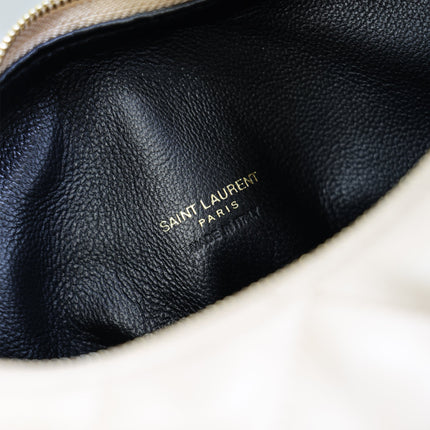 YSL 25S ICARINO 17 IN BEIGE QUILTED CALFSKIN GOLD HARDWRE