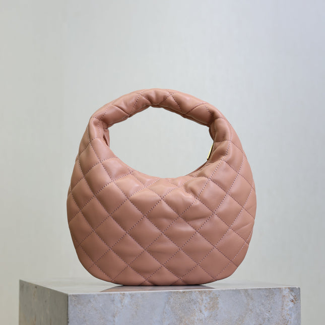 YSL 25S ICARINO 17 IN HORTENSIA QUILTED CALFSKIN GOLD HARDWRE