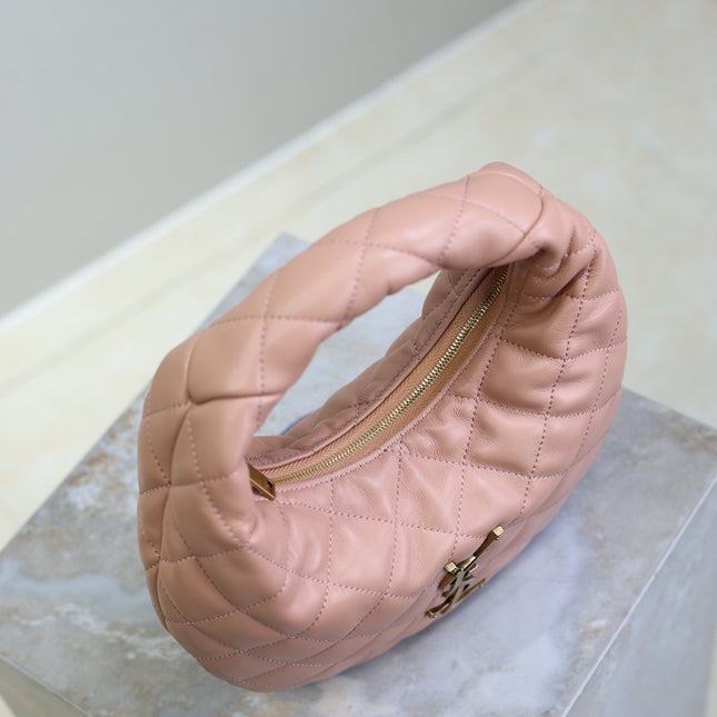 YSL 25S ICARINO 17 IN HORTENSIA QUILTED CALFSKIN GOLD HARDWRE