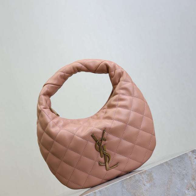 YSL 25S ICARINO 17 IN HORTENSIA QUILTED CALFSKIN GOLD HARDWRE