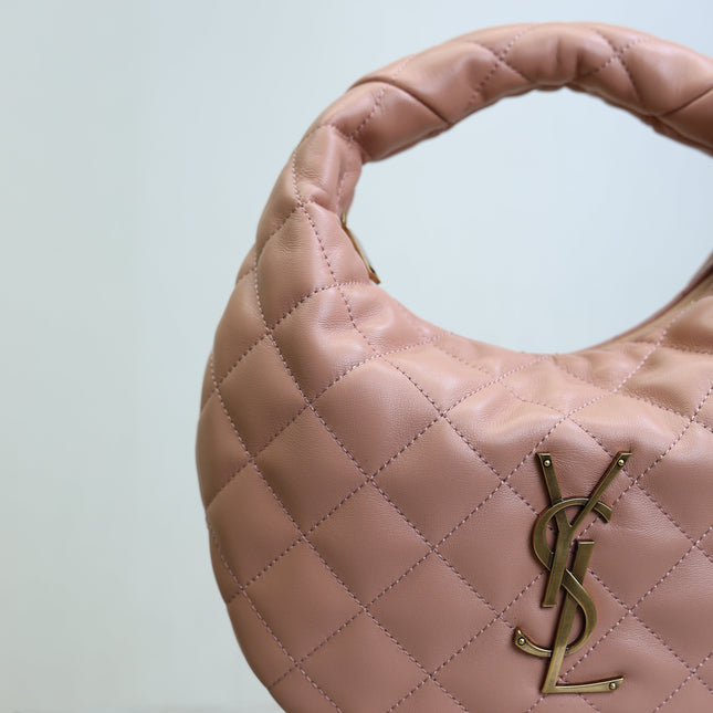 YSL 25S ICARINO 17 IN HORTENSIA QUILTED CALFSKIN GOLD HARDWRE