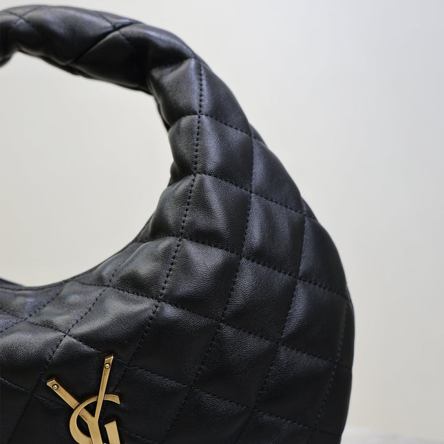 YSL 25S ICARE BABY 17 IN BLACK QUILTED CALFSKIN GOLD HARDWRE