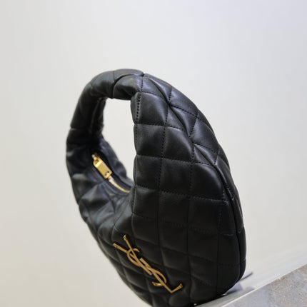 YSL 25S ICARE BABY 17 IN BLACK QUILTED CALFSKIN GOLD HARDWRE