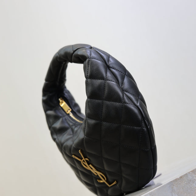 YSL 25S ICARE BABY 17 IN BLACK QUILTED CALFSKIN GOLD HARDWRE
