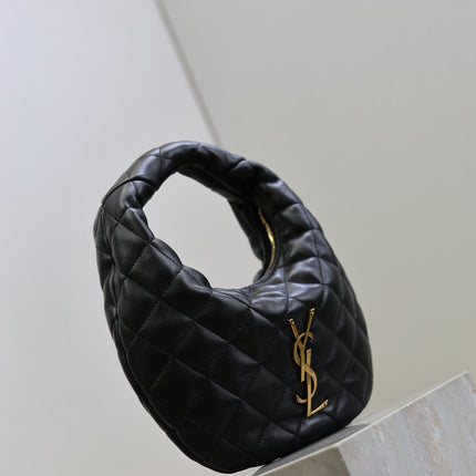 YSL 25S ICARE BABY 17 IN BLACK QUILTED CALFSKIN GOLD HARDWRE