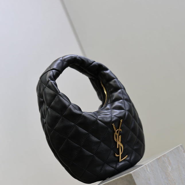 YSL 25S ICARE BABY 17 IN BLACK QUILTED CALFSKIN GOLD HARDWRE