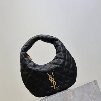 YSL 25S ICARE BABY 17 IN BLACK QUILTED CALFSKIN GOLD HARDWRE