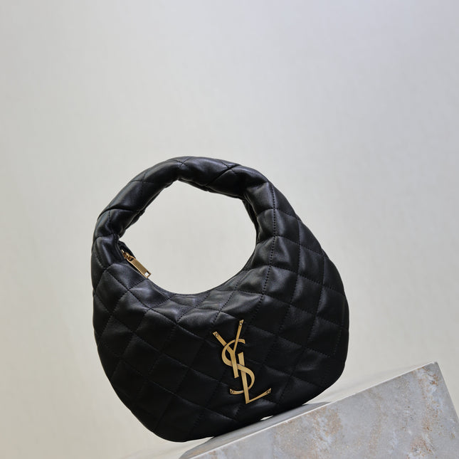 YSL 25S ICARE BABY 17 IN BLACK QUILTED CALFSKIN GOLD HARDWRE