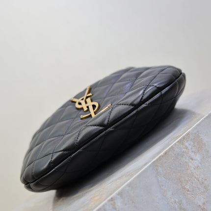 YSL 25S ICARE BABY 17 IN BLACK QUILTED CALFSKIN GOLD HARDWRE