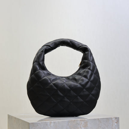 YSL 25S ICARE BABY 17 IN BLACK QUILTED CALFSKIN GOLD HARDWRE