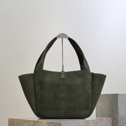 YSL 25S LE 5 À 7 BEA 50 IN DARK OLIVE SUEDE GOLD HARDWRE