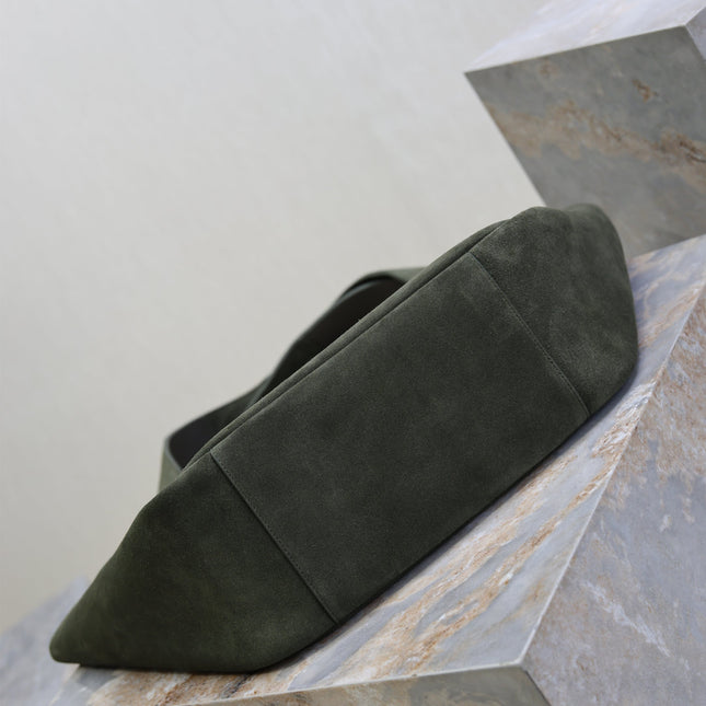 YSL 25S LE 5 À 7 BEA 50 IN DARK OLIVE SUEDE GOLD HARDWRE
