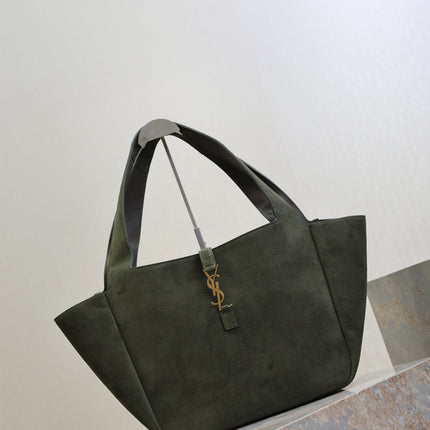YSL 25S LE 5 À 7 BEA 50 IN DARK OLIVE SUEDE GOLD HARDWRE