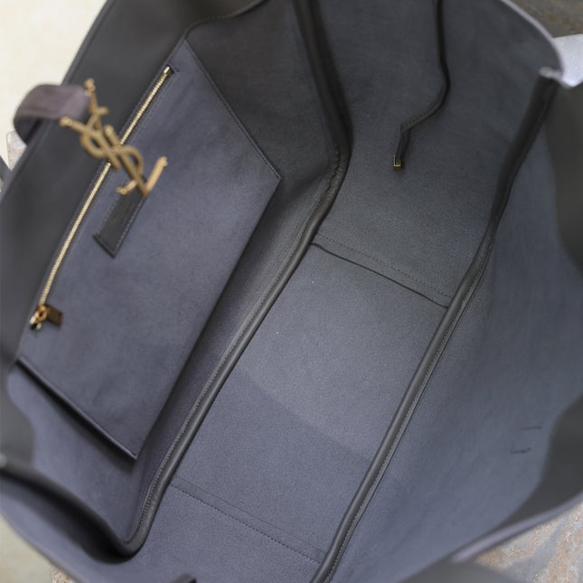 YSL 25S LE 5 À 7 BEA 50 IN DARK GRAY SUEDE GOLD HARDWRE