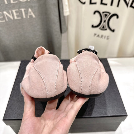 PRADA 25S COLLAPSE RE NYLON AND SUEDE SNEAKERS IN LIGHT PINK WITH METAL TOECAP