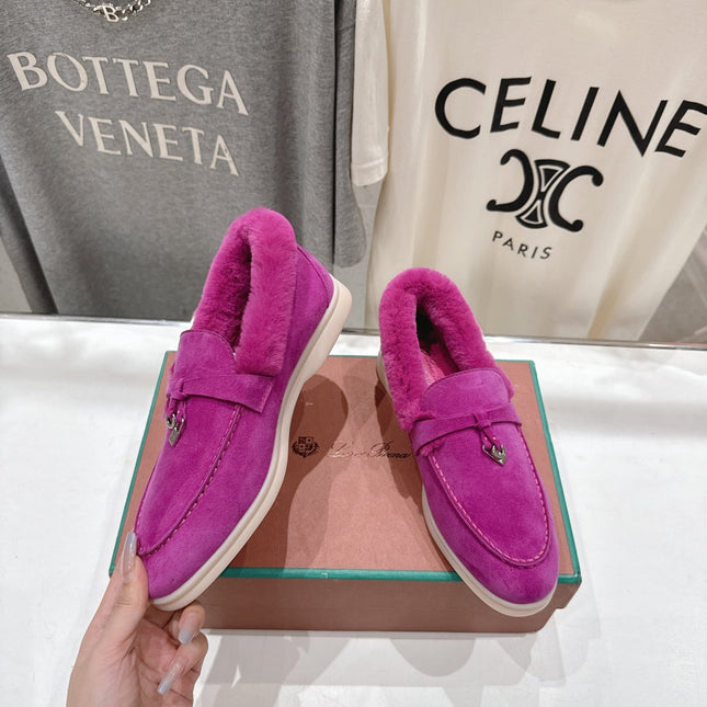 LP 25S SUMMER CHARMS WALK LOAFERS IN FUCHSIA SUEDE AND FLEECE