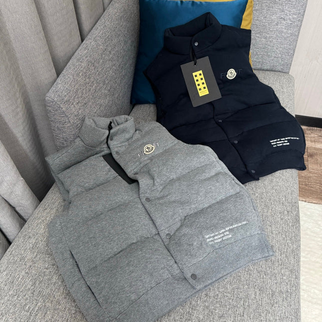 MONCLER 25S DOWN VEST IN GRAY 065