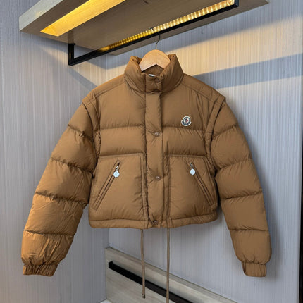 MONCLER 25S CONVERTIBLE JACKET IN BROWN 035