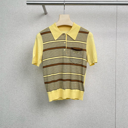 MIUMIU KNITTED POLO SHIRT STYLE 324