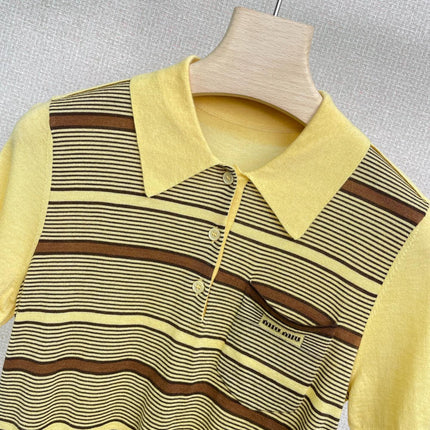 MIUMIU KNITTED POLO SHIRT STYLE 324