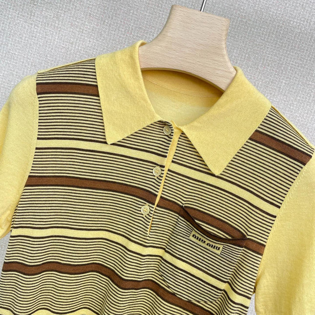 MIUMIU KNITTED POLO SHIRT STYLE 324