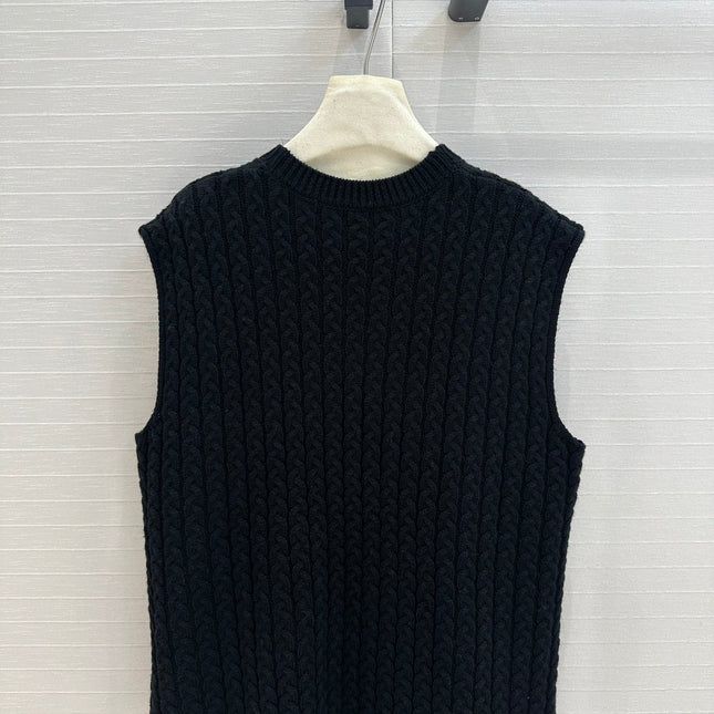Loewe Knitted Vest Black Wool