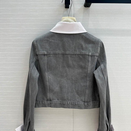 CC 25 Denim Jacket Gray mix White Cotton