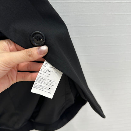 Loewe Striped Suit Jacket Black Cotton