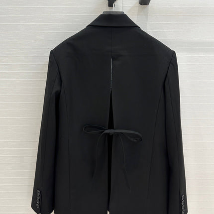 Loewe Striped Suit Jacket Black Cotton