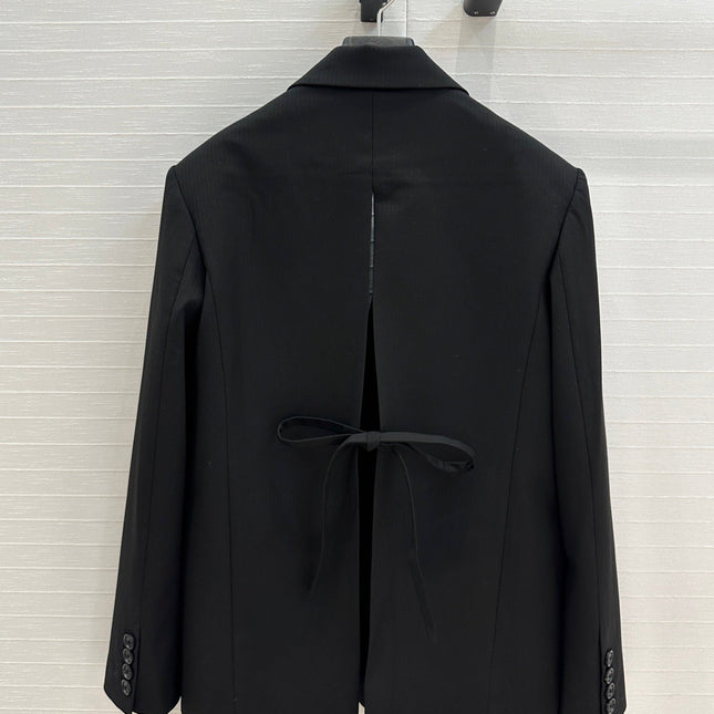 Loewe Striped Suit Jacket Black Cotton