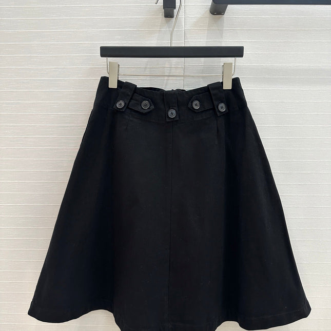 PRADA BLACK A-LINE SKIRT 264358
