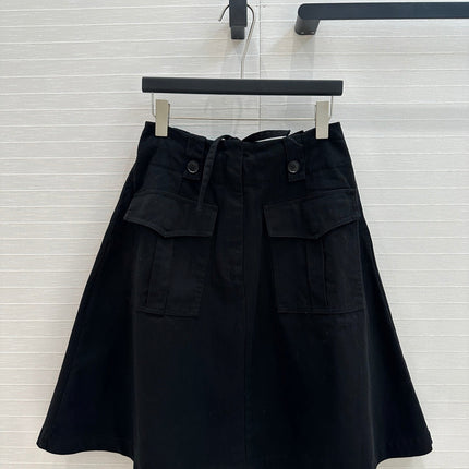 PRADA BLACK A-LINE SKIRT 264358