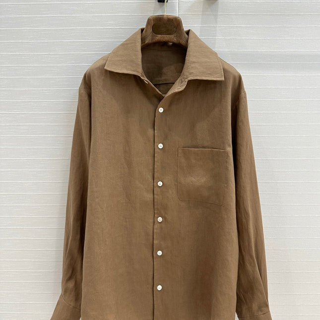 LP BROWN LINEN SHIRT 264294