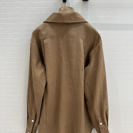 LP BROWN LINEN SHIRT 264294