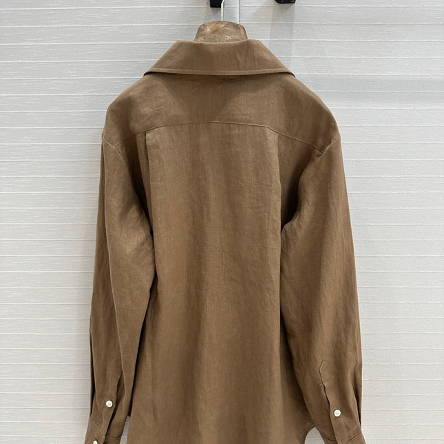 LP BROWN LINEN SHIRT 264294