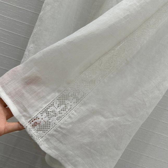 ZIMMERMANN LINEN LACE PANTS 276101