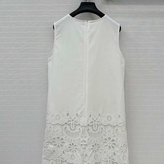 VALENTINO WHITE SLEEVELESS MINI DRESS 276151