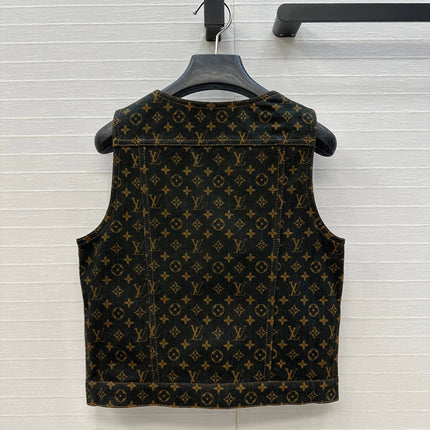 LV  DENIM SLEEVELESS TOP WITH LOGO 264405
