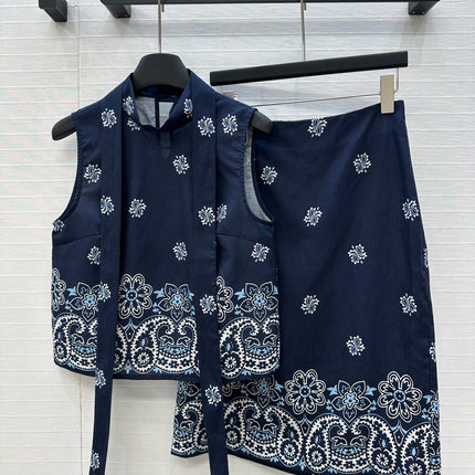 MIUMIU SLEEVELESS TOP AND SKIRT SET 264444