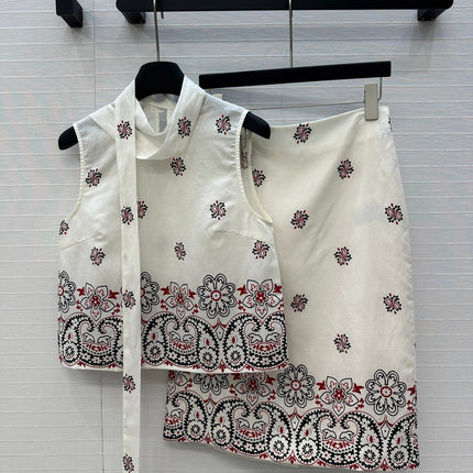 MIUMIU SLEEVELESS TOP AND SKIRT SET 264447